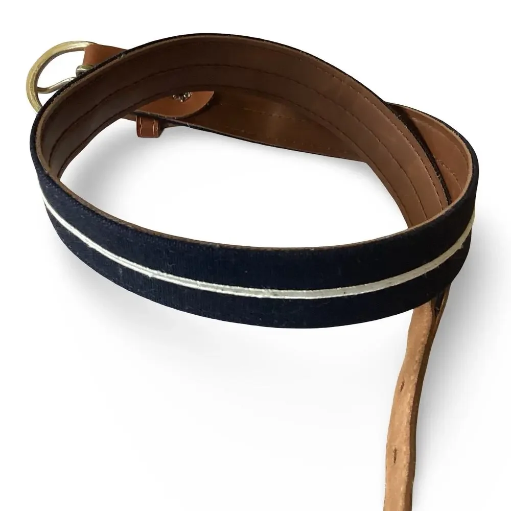 Child Leather & Canvas Jean Belt